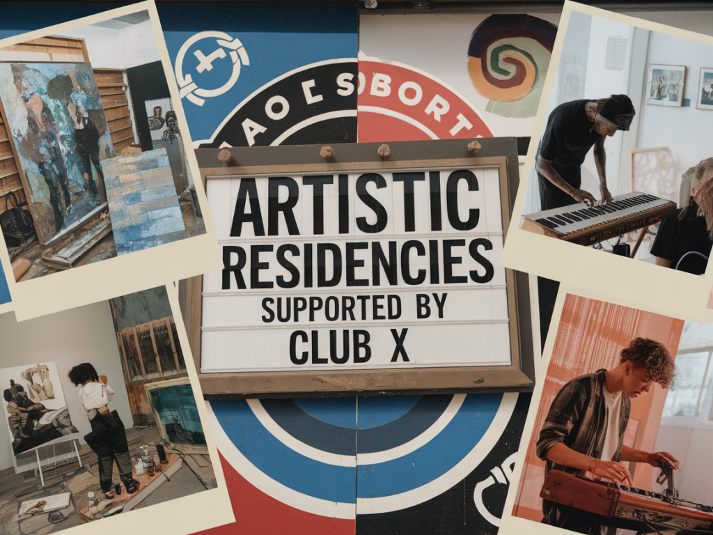 Welche lokalen sportlabels oder vereine (z. b. club x) fördern künstlerische residencies und wie spreche ich sie konkret an?